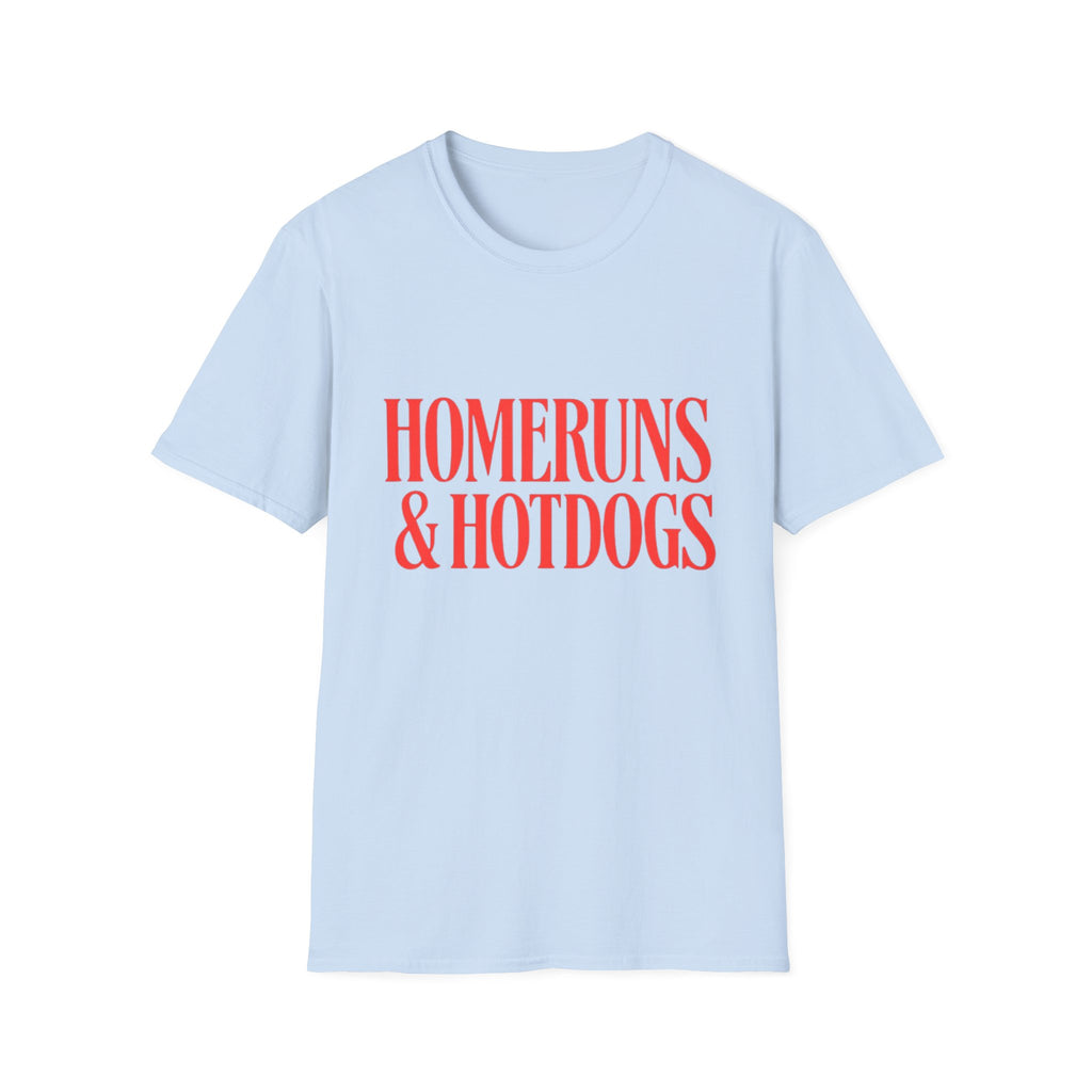 Homeruns & Hotdogs T-Shirt | Baseball Script Tee