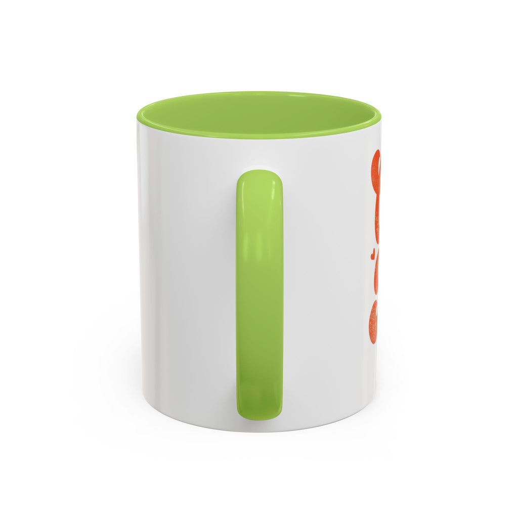 Heart Script Slogan Coffee Mug | Accent Black Handle and Rim