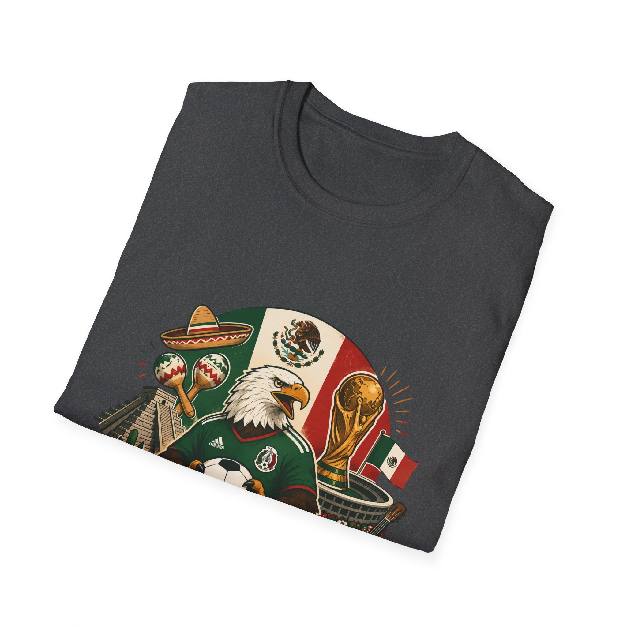 Si Se Puede Mexican Soccer Crest T-Shirt | Eagle, Sombrero, Football, Flag