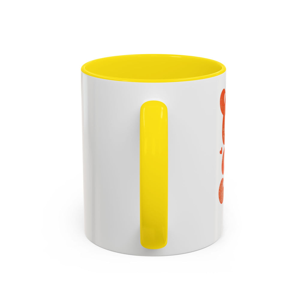 Heart Script Slogan Coffee Mug | Accent Black Handle and Rim