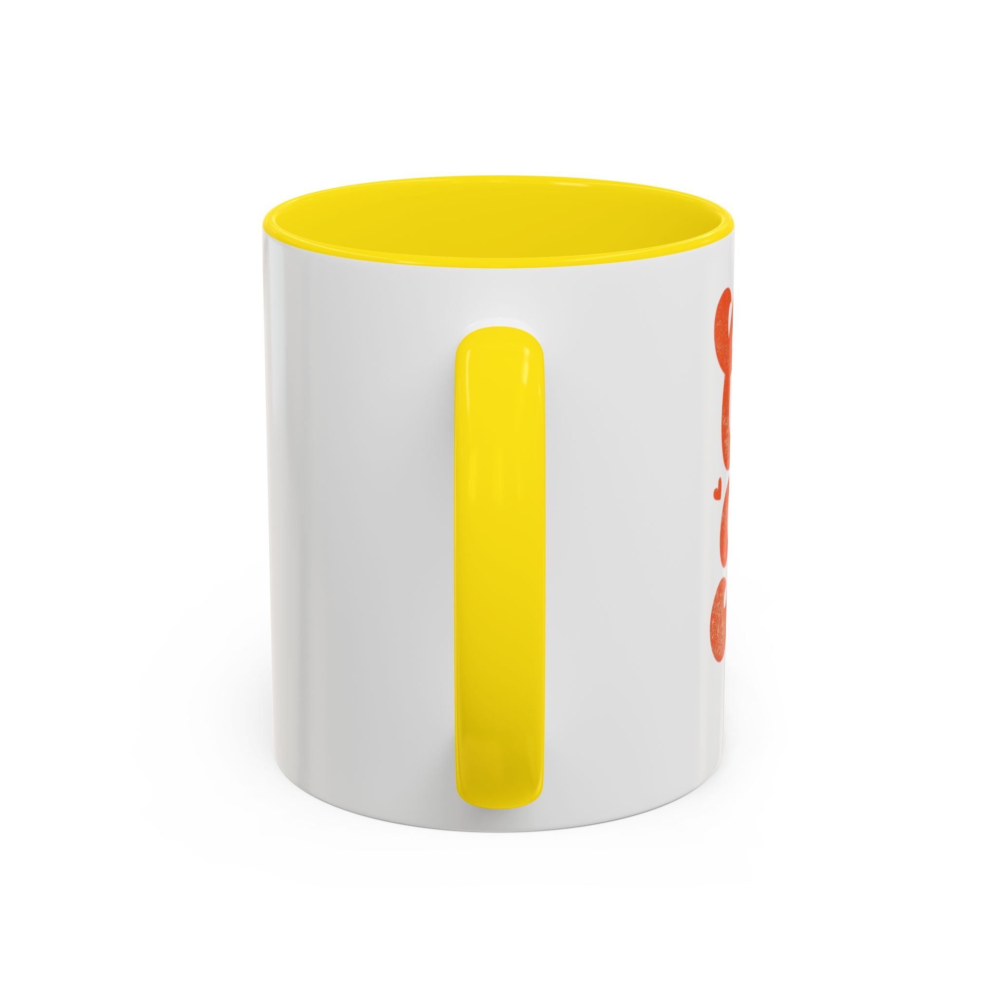 Heart Script Slogan Coffee Mug | Accent Black Handle and Rim