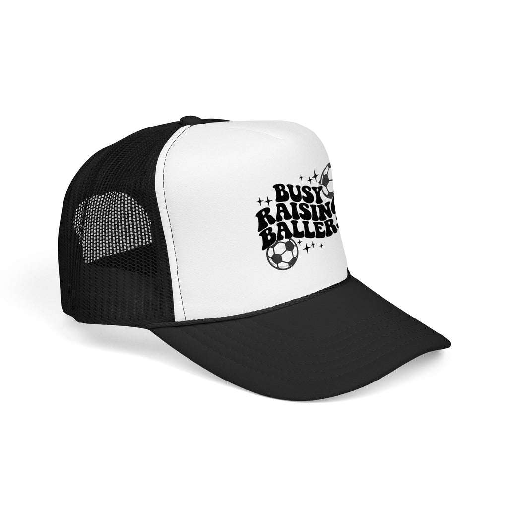 Busy Raising Ballers Foam Trucker Hat | Soccer Mom Dad Youth Sports