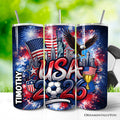 USA 2026 Soccer Cup Global Championship 20oz Tumbler With Lid and Stainless Steel Straw, Fans Football Gift Cup