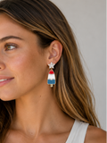 Patriotic Popsicle Enamel Earrings