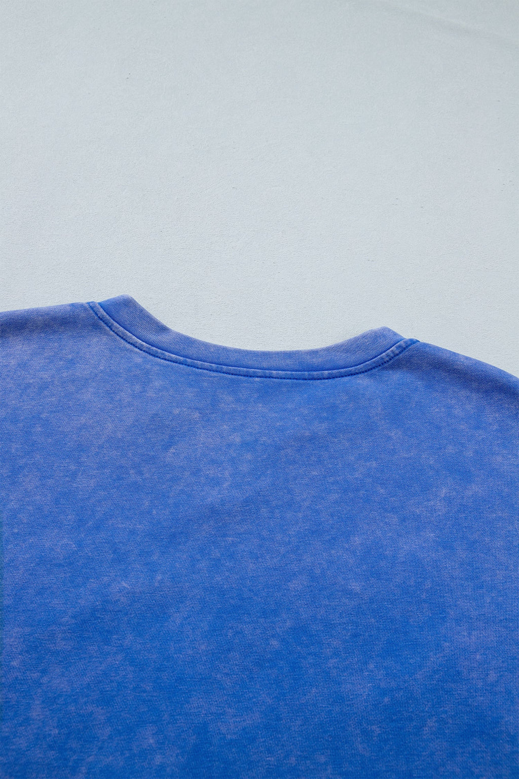 USA Star Patchwork Mineral Wash Notched Neck Tee