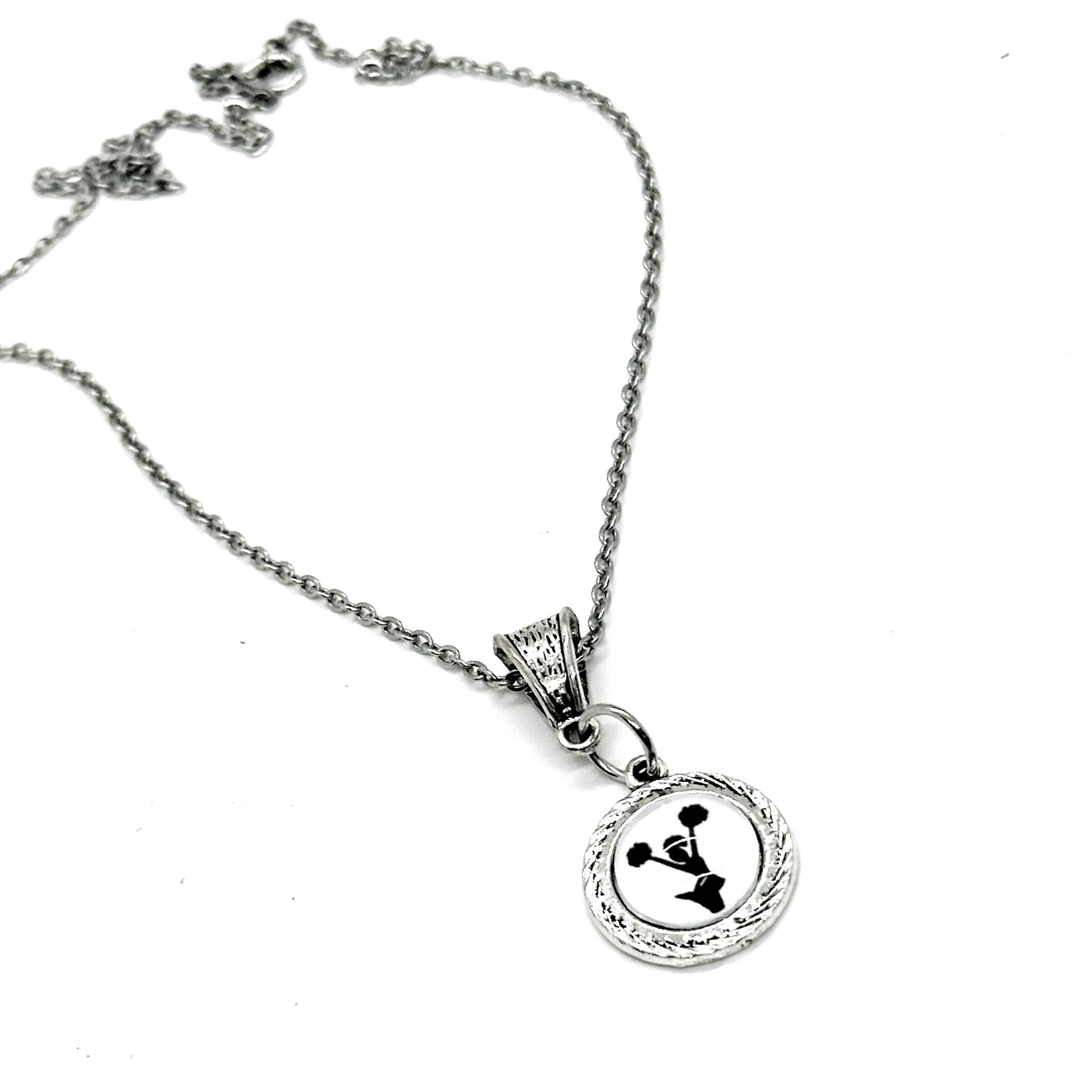 Cheerleader Pendant Necklace, Mom Gift, Wife Gift, Gift For Her, Sports Mom, Daughter Gift, Cheer Squad, Cheer Mom, Friend Gift, Senior Mom